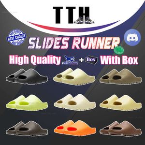 Slippers Shoes Sandals Designer Slides Trainers Sliders Slider Mens Dhgate Fashion Shoe with Box Bone White Resin Sand Beach Men Women's Ye 2024 News