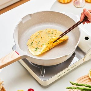 Padelle 30CM Padella antiaderente Multifunzionale in lega di alluminio rivestita con pietra Wok Bistecca Uovo Pancake Pot Set Utensili da cucina