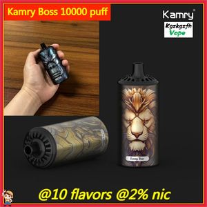 Kamry Boss 10000 sbuffi a vapo usa e getta autentico vapers bang vape in maglia a spirale sigarette elettroniche ricaricabili 2% 10 colori Sistema a penna Sfugo 10k vape