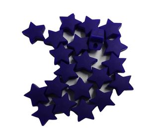 100st Silicone Stars Tinging Pärlor 14mm matkvalitet Silikon Tete tuggning för tandpärlor Bulk Diy Mom smycken Tillbehör4933807