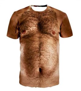 2020 New Fashion men 3d T Shirt Funny Printed Chest Hair Muscle Short Sleeve Summer men039s tshirts Funny monkey face Tshirt Y9689540