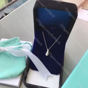 Fashion Little Droplet Pendant Necklace Exquisite Designer Necklaces For Women High Quality 925 Silver Chain Necklace Luxury Jewelry Gift With Box