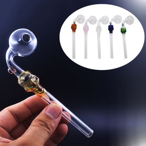 10 Stück Totenkopf-Ölbrenner, Glaspfeife, Rauchrohr, Wasserpfeife für Wasserpfeifen, Shisha-Rigs, Tabak, Zigaretten, Handlöffelpfeifen