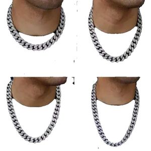 Price Vvs Moissanite 2 Rows T Miami Wholesale Gold Necklace Sterling Sier Diamond Mossanite Cuban Link Chain GG