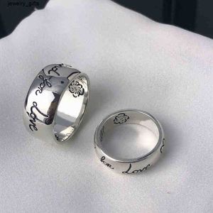 Designer-Schmuck-Armband-Halskette / Familie, Liebe, furchtloser Ring, herzförmiges Muster, Herren- und Damen-Paarring, hohe Qualität