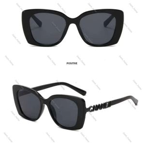 Novos óculos Chanells Designer C Óculos de Sol para Mulher Preto Armação Grossa Chaneles Óculos Avançados em Estilo Moda Pessoal Spicy Girl Cat Eye Chanelsunglasses 744