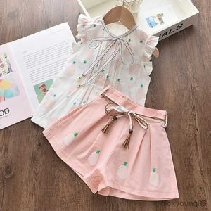 Clothing Sets Children Clothes Suits Summer Girls Green Clothing Kids Pineapple Children Clothing Girl Clothes +Short Pant 2pcs Set