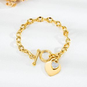 Braccialetti con ciondoli Bracciale ZG per donna Semplice reticolo di cristallo Stella a cinque punte Gioielli con strass a forma di cuore