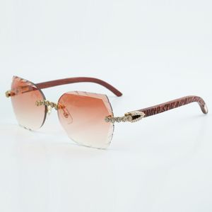new product bouquet classics diamond and cut sunglasses 8300817 with natural tiger wood arms size 60-18-135 mm