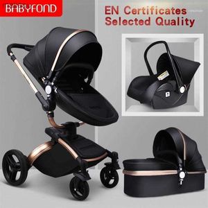 Strollers# Babyfond Baby Stroller Born Free No Tax 3 In 1 Fashion Carriage European Pram Send Gifts PU1