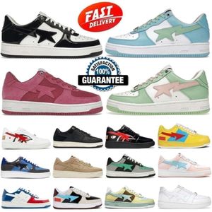 Designer Bapestark8 Scarpe casual Grigio Nero Colore Camo Combo Rosa Verde Abc Camos Scarpe da ginnastica sportive da donna in pelle verniciata blu pastello