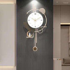 壁の時計漫画シンプルな大きなサイズのかわいいインテリアアート壁画アラーム時計美的reloj de pared room decorations