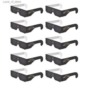 Sunglasses 5/10/25/40pcs Eclipse Glass Safety Solar Energy Eclipse Viewing Direct Sun Observation Protection SunGlasses UV Filter Eclipse Glass H240316