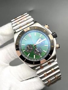 2024 Luxury Brand Full Stainless Steel Sports Watch Men's Waterproof Wristwatch Chronograph Black Ceramic Bezel Sapphire Japanese Quartz Movement Free Shipping