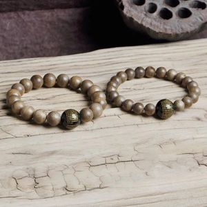 Strand Vietnam Nha Trang Agarwood 8 mm10 mm Buddha Bransoletka Mężczyźni Bracelety Hurtowe Zdrowie Sandałowe drewno sandałowe