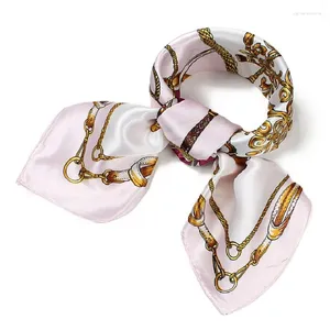 Halsdukar simulerade silke liten halsduk professionell fyrkantig ringkvinnor 60 cm halskläder tillbehör