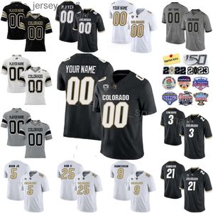 College Football Colorado Buffaloes Jersey University 2 Shedeur Sanders 3 Dylan Edwards 22 Anthony Hankerson 36 Syveon Wilkerson 10 Xavier Weaver Travis Hunter