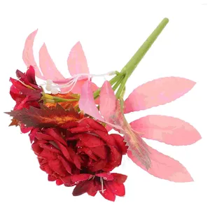 Kwiaty dekoracyjne Fałszywe bukiet kwiatowy wazon Faux stół centralny
