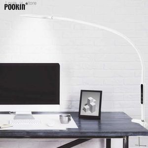Table Lamps Long Arm Table Lamp Clip Office Led Desk Lamp Remote Control Eye-protected Lamp For Bedroom Led Light 5-Level Brightness Color YQ240316