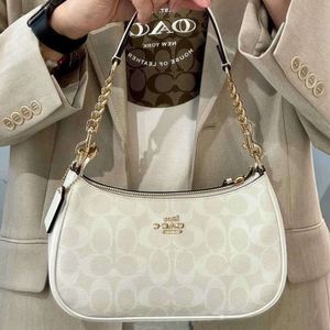 2024 Nuovo TERI Borsa a tracolla da donna sotto le ascelle Glacier White rivestito Old Flower Chaincode 2478