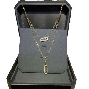 Brand Original And European American T Pendant Necklaces Style Sterling Sier Double Necklace For Women. Classic. MOVE 230524 GG