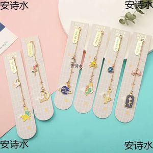 30 pcslot Kawaii Little Prince Bookmarks For Book Cartoon Metal Pendant Binder Clips Letter Paper Clip Office school Supplies 240306