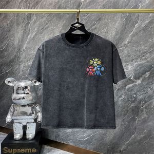 #2 Camisetas masculinas Plus Polos Camisetas redondas com pescoço bordado e estampado estilo polar roupas de verão com algodão puro de rua wu003