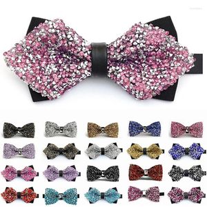 Bow bağları erkekler moda kelebek parti iş düğünü şeker düz renkli erkek erkek bowknot aksesuar bowtie takı