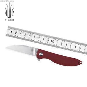 Taktik Bıçaklar Kizer Survival Bıçağı Sway Sway V3566N1/V3566N4 G10/Micarta Saplama N690 Çelik Blade Açık Kamp Bıçağı Araçları