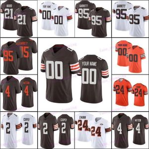 24 Nick Chubb Myles Garrett Custom Football Jersey Deshaun Watson Amari Cooper Owusu-Koramoah Denzel Ward Donovan Peoples-Jones Cedric Tillman Elijah Moore