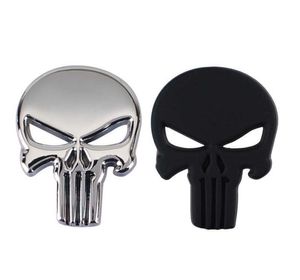 Bilstyling Metal 3D Skull Badge Sticker Auto Emblem Decal Skeleton Cool Waterproof Stickers Automobile Vinyl Decals Motorcykel CO9111266