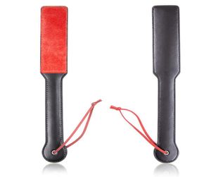 Nowe dorosły niewolnicze zabawki seksualne czarna skóra z czerwonym Velboa Paddle Fetish spaty BDSM WHIP Tortury seksualne Produkty1623334