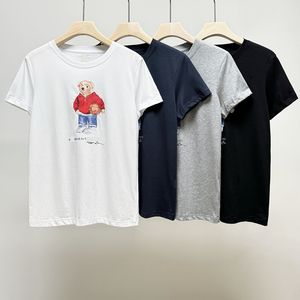 ファッションプレイデザイナーメンズTシャツコットンアニメベアメンズアンドレディースTシャツルーズラウンドネックショートスリーブメンズ衣類M-3XLQIAO