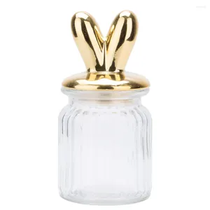 Storage Bottles Glass Jar Food Sealing Container Kitchen Wedding Decor Biscuit Unique Ear Bride With Lid