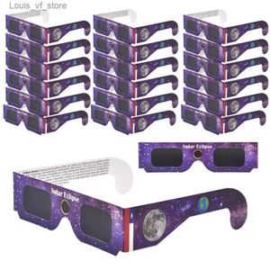 Óculos de sol 20pcs Eclipse óculos de moldura resistentes a UV protegem os olhos observação direta da luz solar óculos de sombreamento prejudiciais H240316