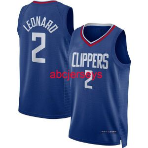 Benutzerdefinierte Männer Frauen Jugend Los Angeles Clippers''Kawhi Leonard Royal 21/22 Diamond Icon Swingman Jersey Stickerei Basketball Jersey XS-5XL 6XL