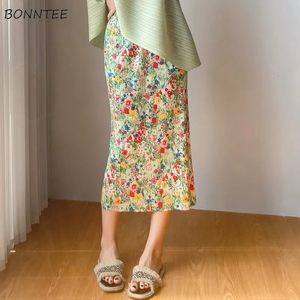 S-3XL Chairts Women Printing Vintage Floys Summer Personal High Weist All-Match Fashion Olzzang Facitugy الطراز الكوري غير الرسمي 240328