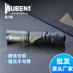 Aluminum Alloy Strong Light Tactical Hiking Travel Home Mini LED Flashlight E18 445002