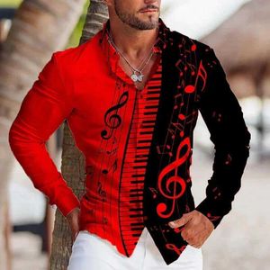 Męskie koszule Summer Mens Mens Long Sut 3D Printed Sic Nuty graficzne Fun Top Wygodne eleganckie koszula