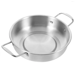 Pans Stainless Steel Anti-spill Pot Big Pots For Noodles Korean Ramen Kitchen Wok Soup 201