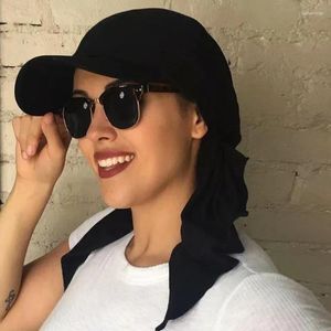 Top Caps Elastik Ramazan Giyim Spor Şapkaları Beyzbol Kapağı Açık Baş Kafa Eşarp Kadınlar İçin Yaz Müslüman Hijabs Katı Temel Şapka