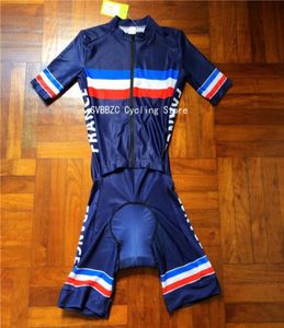 Najnowszy France Cycling SKINSUIT MEN039S Triathlon Sportwear Road Cycling Odzież Ropa de Ciclismo MTB SET1808511