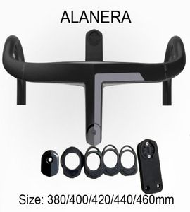 Road Intergrated ALANERA Handlebar Carbon Cycling 286mm Fork Steer Bent Bar Road Bicycles Handlebars With Spacers Computer Mount7072169