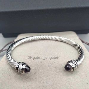 Bracciale regolabile in metallo stile Braccialetti di lusso Stile punk rock Uomo Donna Cinturino da polso Nodo Cavo Fune intrecciata Bracciale di design Coppia Gioielli regalo