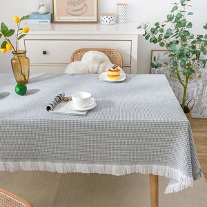 Table Cloth B-164 Gentle Gray Cotton And Linen French Tablecloth Small Round Light Luxury Birthday Po Shoot White Japanese Tableclo