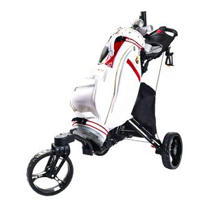 新しいデザイナーゴルフバッグゴルフクラブカートは軽量のポータブル折りたたみ式コンパクトで、ゴルフバッグを保持できます