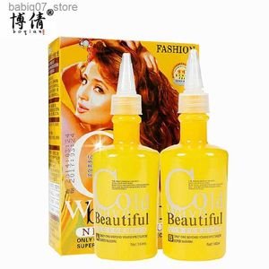 Schampo Conditioner Boqian Permanent Perming Water Wavy Hair Pear Head Texture Perm Cream Liquid Cold Wave Hair Lotion inte skadar håret 140 ml Q240316