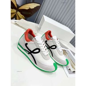 Loeweily Shose Designer Shoe Casual Shoes New Shoes Leather Lace-up Sneaker Lady Platformtrainers Thick Soled Gym Sneakers Large Size 35-42-43-44-45 850