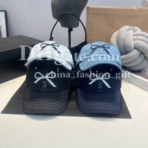 Luxury Baseball Cap Designer Bowknot broderad hatt för kvinnor Golf Cap Summer Sport Cap Outdoor Sun Hat