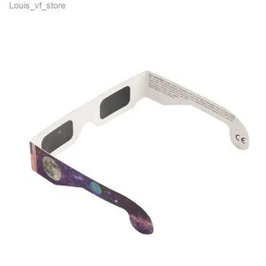 Wissenschaftsmessen H240316 Sonnenbrillen aus Papier, sichere Farbtöne für direkte Sonneneinstrahlung, zufällige Farbe, 1 Stück, Augenschutz